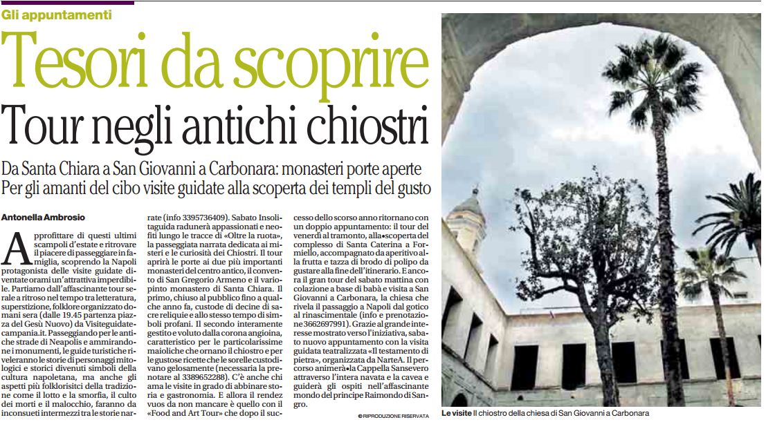 Tesori da scoprire. Tour negli antichi chiostri